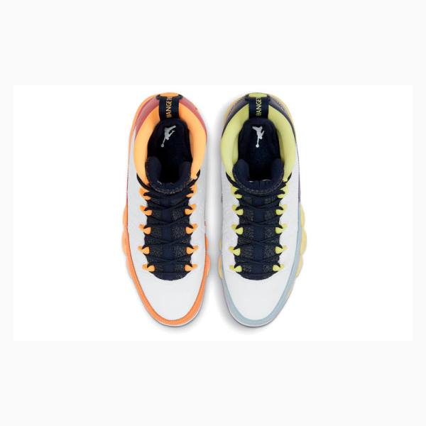 White / Orange / Purple Nike Retro Change The World Basketball Shoes Women's Air Jordan 9 | JD-529TW