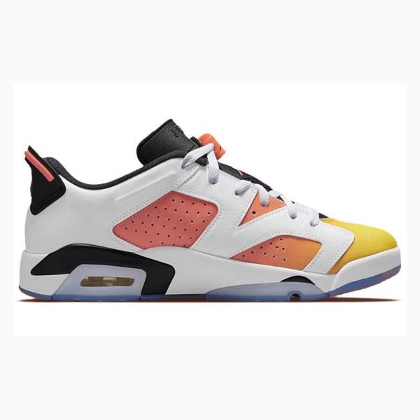 White / Orange / Red Nike Low SE Dongdan Sneakers Men's Air Jordan 6 | JD-310NA