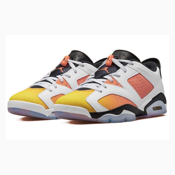 White / Orange / Red Nike Low SE Dongdan Sneakers Men's Air Jordan 6 | JD-310NA