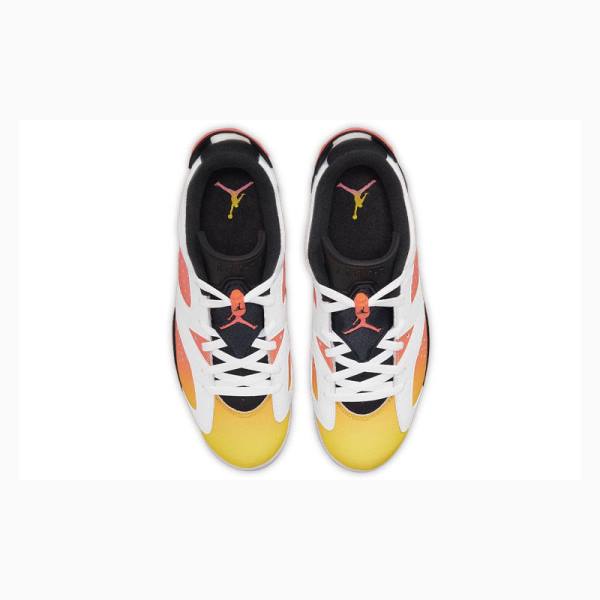 White / Orange / Red Nike Low SE Dongdan Sneakers Men's Air Jordan 6 | JD-310NA