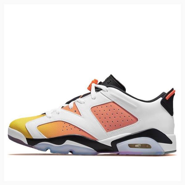 White / Orange / Red Nike Low SE Dongdan Sneakers Men\'s Air Jordan 6 | JD-310NA