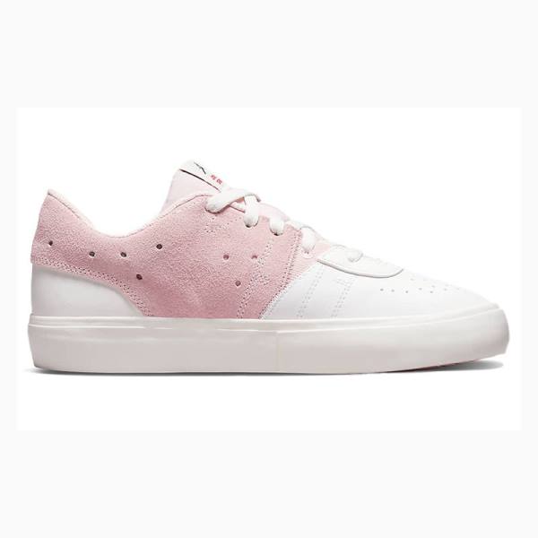 White / Pink Nike Series ES Atmosphere Sneakers Women's Air Jordan | JD-186RM