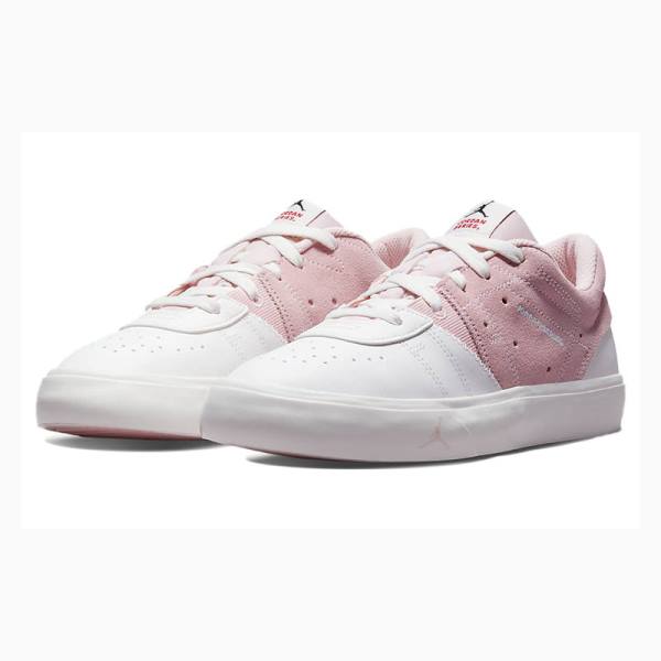 White / Pink Nike Series ES Atmosphere Sneakers Women's Air Jordan | JD-186RM