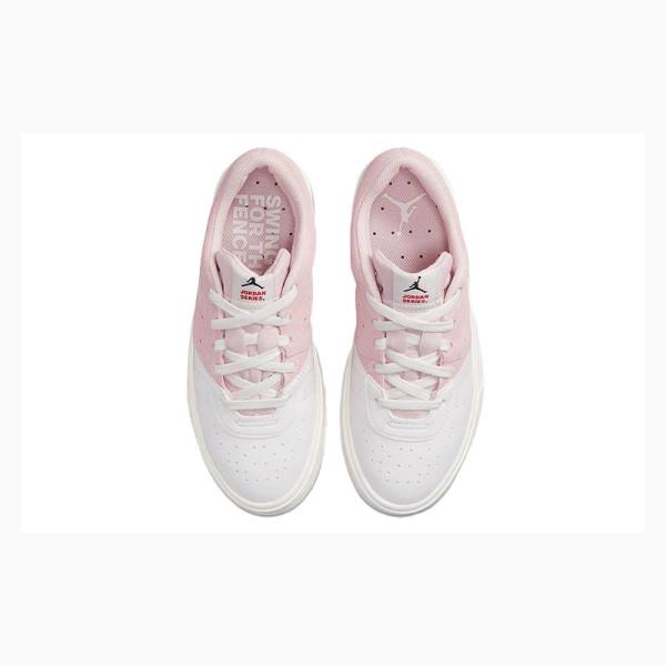 White / Pink Nike Series ES Atmosphere Sneakers Women's Air Jordan | JD-186RM