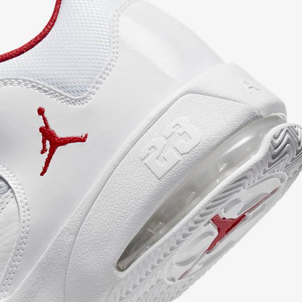 White / Platinum / Black / Red Nike Max Aura 3 Basketball Shoes Men's Air Jordan | NK109HRE