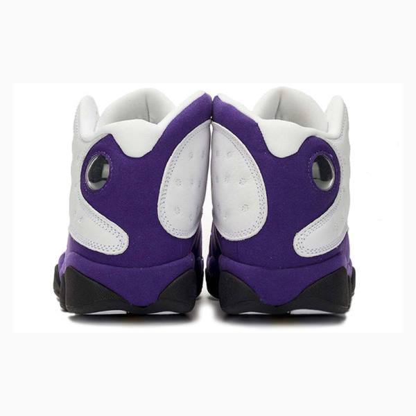 White / Purple / Black Nike Retro Lakers Basketball Shoes Men's Air Jordan 13 | JD-910IJ