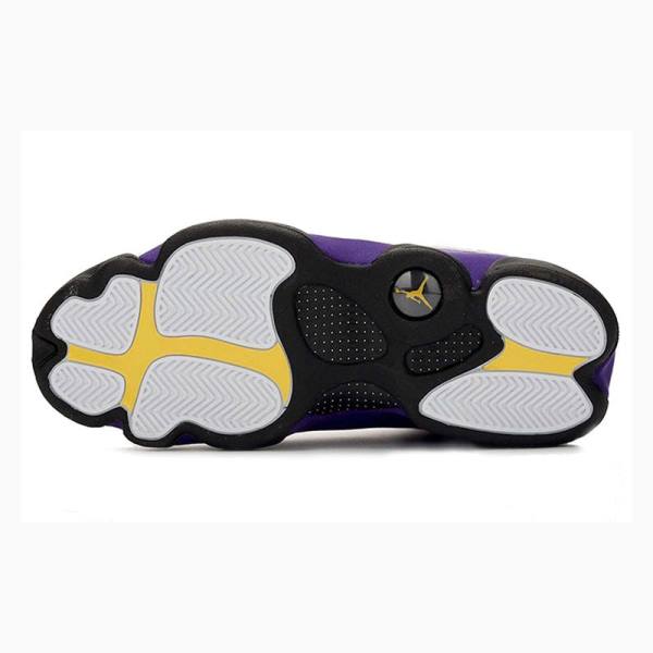 White / Purple / Black Nike Retro Lakers Basketball Shoes Men's Air Jordan 13 | JD-910IJ