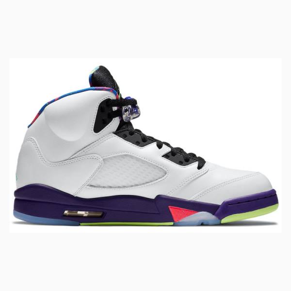 White / Purple Nike Retro Alternate Bel-Air Basketball Shoes Men's Air Jordan 5 | JD-679LF