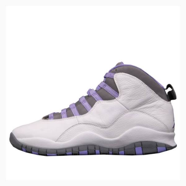 White / Purple Nike Retro Basketball Shoes Women\'s Air Jordan 10 | JD-620GM