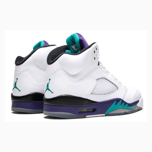 White / Purple Nike Retro Grape Basketball Shoes Men's Air Jordan 5 | JD-850WE