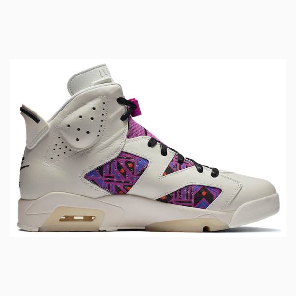 White / Purple Nike Retro Quai 54 Basketball Shoes Men's Air Jordan 6 | JD-603RX