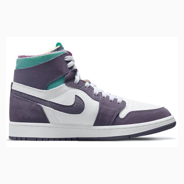 White / Purple Nike Zoom Comfort Tropical Twist Basketball Shoes Men's Air Jordan 1 | JD-318MF