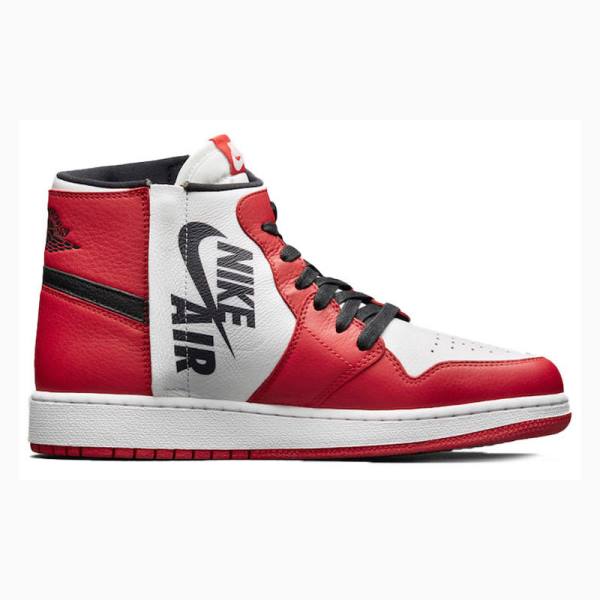 White / Red / Black Nike Rebel XX OG Chicago Basketball Shoes Women's Air Jordan 1 | JD-485DJ