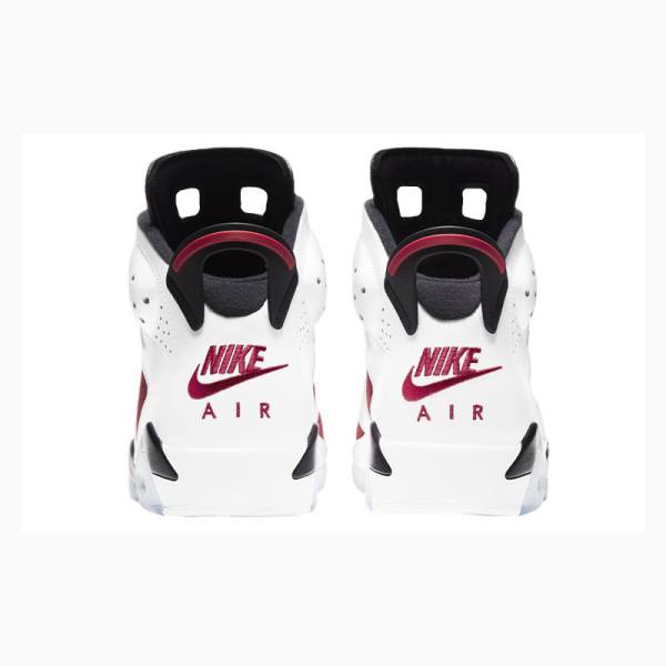 White / Red / Black Nike Retro Carmine Basketball Shoes Men's Air Jordan 6 | JD-194XD