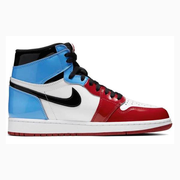 White / Red / Blue Nike Retro High OG Fearless UNC Chicago Basketball Shoes Men's Air Jordan 1 | JD-098IR