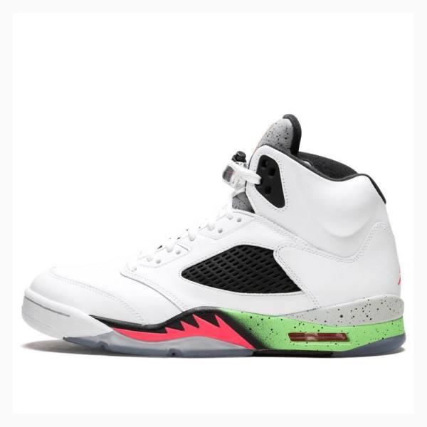 White / Red / Green Nike Retro Space Jam Basketball Shoes Men\'s Air Jordan 5 | JD-035MZ