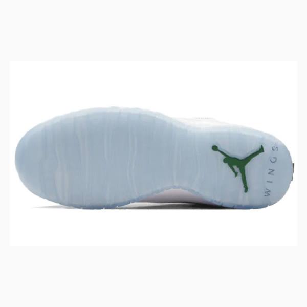 White / Red / Green Nike Retro Wings Basketball Shoes Men's Air Jordan 10 | JD-531JZ