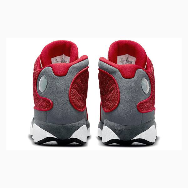 White / Red / Grey Nike Retro Gym Basketball Shoes Men's Air Jordan 13 | JD-394KV