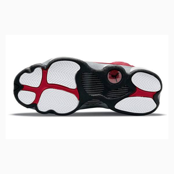 White / Red / Grey Nike Retro Gym Basketball Shoes Men's Air Jordan 13 | JD-394KV