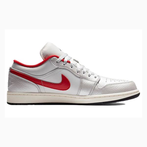 White / Red Nike Low 'Night Track' Sneakers Men's Air Jordan 1 | JD-617NB