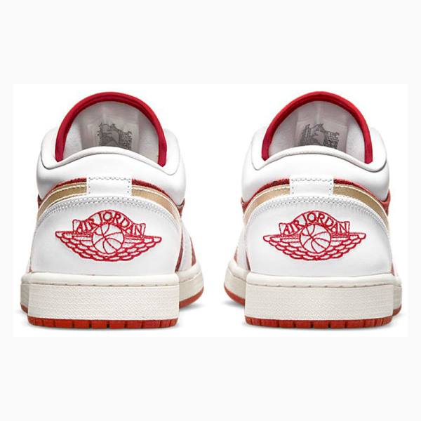 White / Red Nike Low Spades Sneakers Men's Air Jordan 1 | JD-895CF