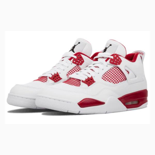 White / Red Nike Retro Alternate 89 Basketball Shoes Men's Air Jordan 4 | JD-460MD