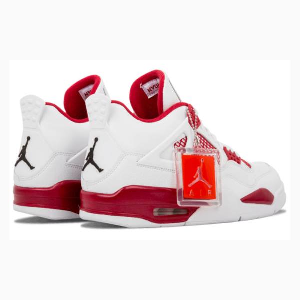 White / Red Nike Retro Alternate 89 Basketball Shoes Men's Air Jordan 4 | JD-460MD