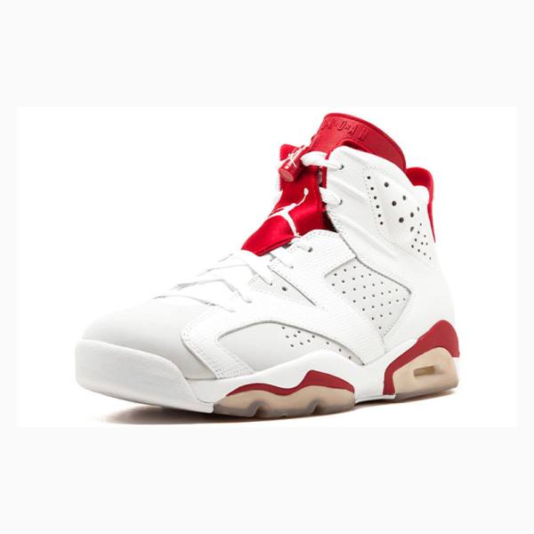 White / Red Nike Retro Alternate Basketball Shoes Men's Air Jordan 6 | JD-032XM