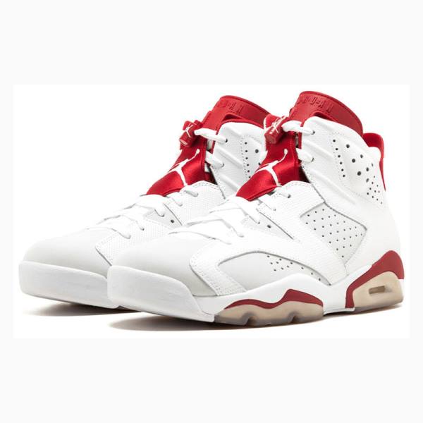 White / Red Nike Retro Alternate Basketball Shoes Men's Air Jordan 6 | JD-032XM