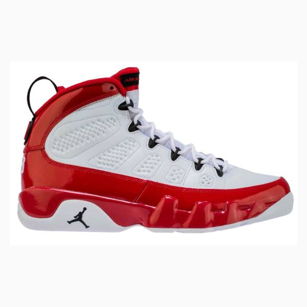 White / Red Nike Retro Basketball Shoes Men's Air Jordan 9 | JD-137KR