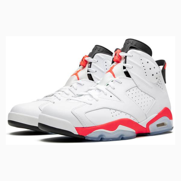 White / Red Nike Retro Basketball Shoes Men's Air Jordan 6 | JD-425QM