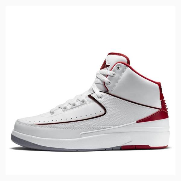 White / Red Nike Retro Basketball Shoes Men\'s Air Jordan 2 | JD-674MN