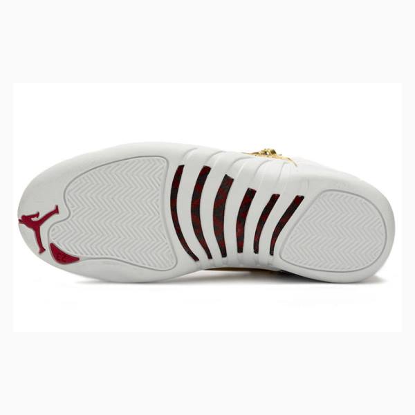 White / Red Nike Retro FIBA Basketball Shoes Men's Air Jordan 12 | JD-092WY