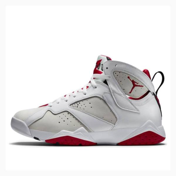 White / Red Nike Retro Hare Basketball Shoes Men\'s Air Jordan 7 | JD-819IO