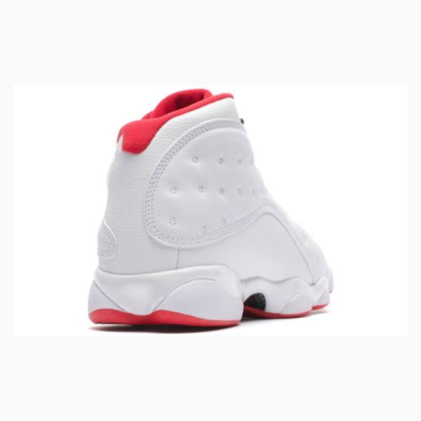 White / Red Nike Retro History of Flight Basketball Shoes Men's Air Jordan 13 | JD-162YG