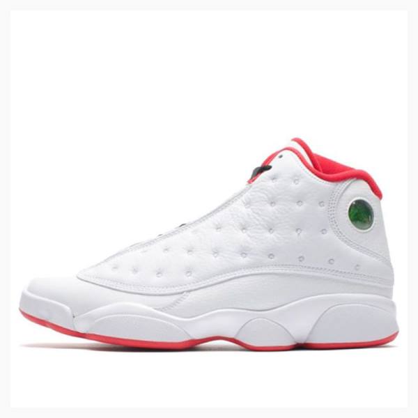 White / Red Nike Retro History of Flight Basketball Shoes Men\'s Air Jordan 13 | JD-162YG