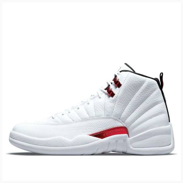 White / Red Nike Retro Twist Basketball Shoes Men\'s Air Jordan 12 | JD-152WT