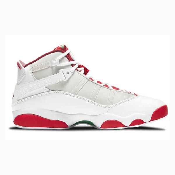 White / Red Nike Rings Hare Six Champions Basketball Shoes Men's Air Jordan 6 | JD-523NE