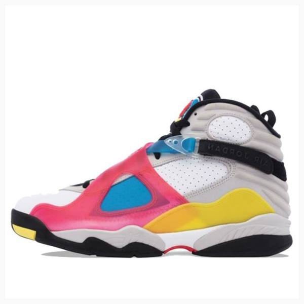 White / Red / Yellow Nike Retro SE Basketball Shoes Men\'s Air Jordan 8 | JD-762EB