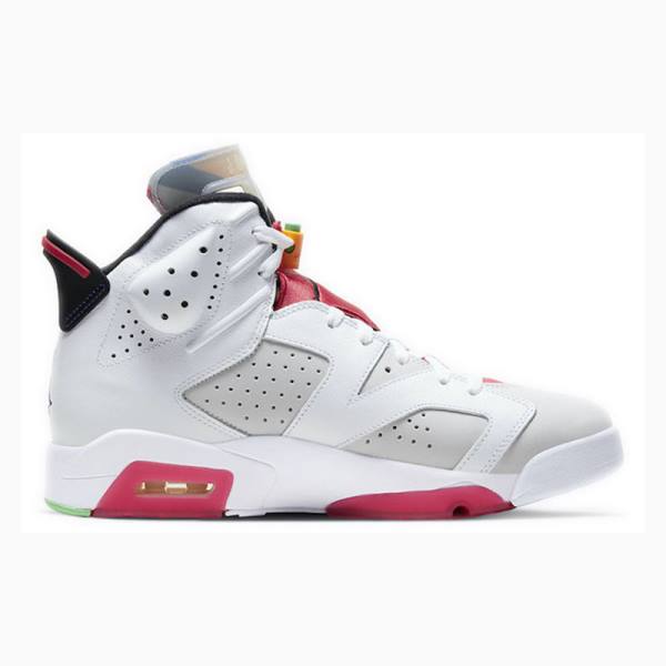 White / Rose Nike Retro Hare Basketball Shoes Men's Air Jordan 6 | JD-813QP