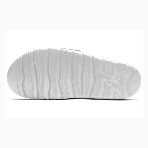 White / Silver Nike Break Slides Men's Air Jordan | JD-549YG