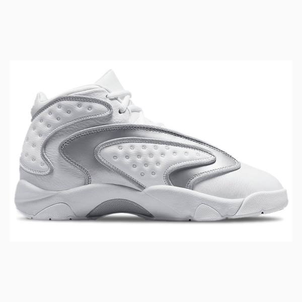 White / Silver Nike OG Basketball Shoes Women's Air Jordan | JD-106ZT