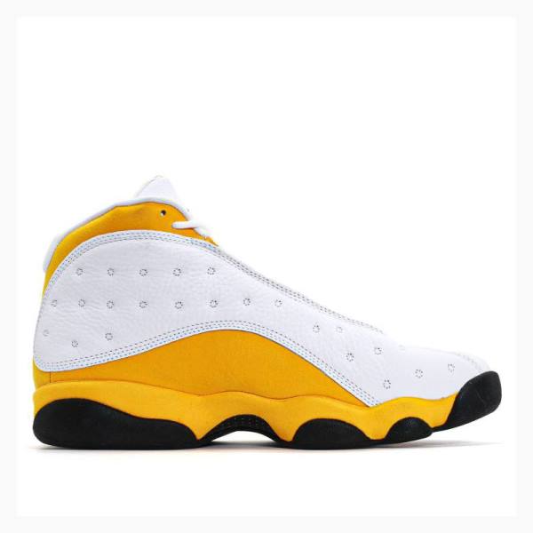 White / Yellow Nike Retro Del Sol Basketball Shoes Men's Air Jordan 13 | JD-529RV