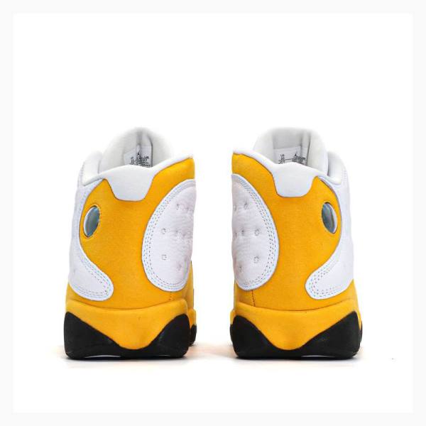 White / Yellow Nike Retro Del Sol Basketball Shoes Men's Air Jordan 13 | JD-529RV