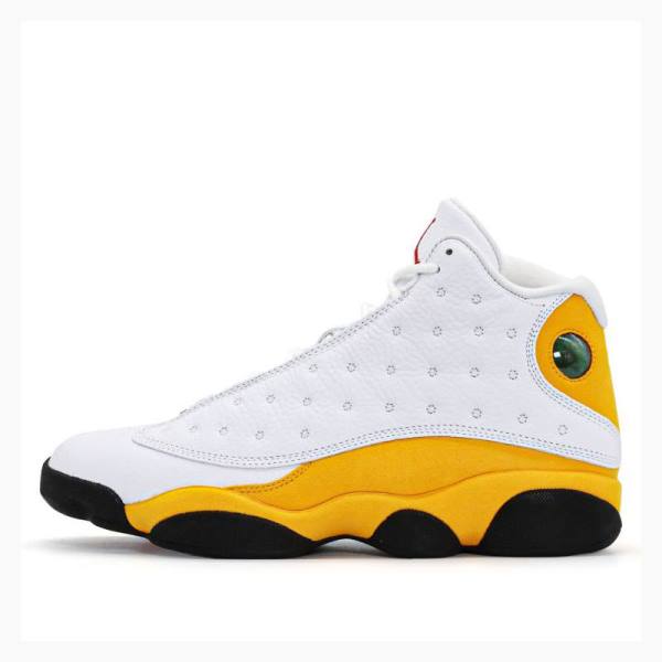 White / Yellow Nike Retro Del Sol Basketball Shoes Men\'s Air Jordan 13 | JD-529RV