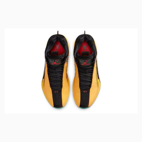 Yellow / Black Nike Dynasties Basketball Shoes Men's Air Jordan 35 | JD-648HZ