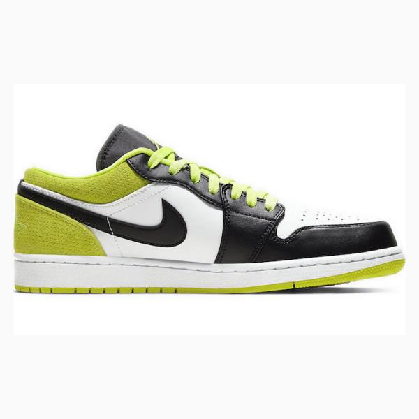 Yellow / Black Nike Low SE Cyber Sneakers Men's Air Jordan 1 | JD-425RK