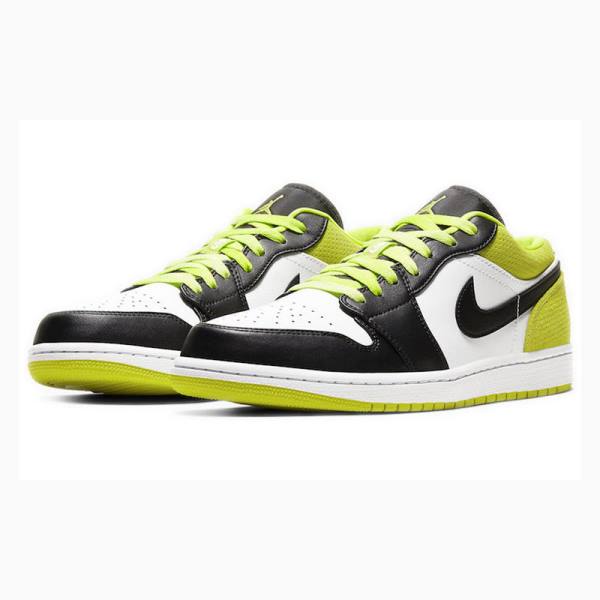 Yellow / Black Nike Low SE Cyber Sneakers Men's Air Jordan 1 | JD-425RK