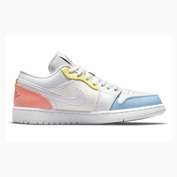 Yellow / Blue / Pink Nike Low To My First Coach Sneakers Men's Air Jordan 1 | JD-983ZM