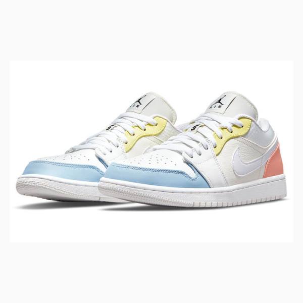 Yellow / Blue / Pink Nike Low To My First Coach Sneakers Men's Air Jordan 1 | JD-983ZM